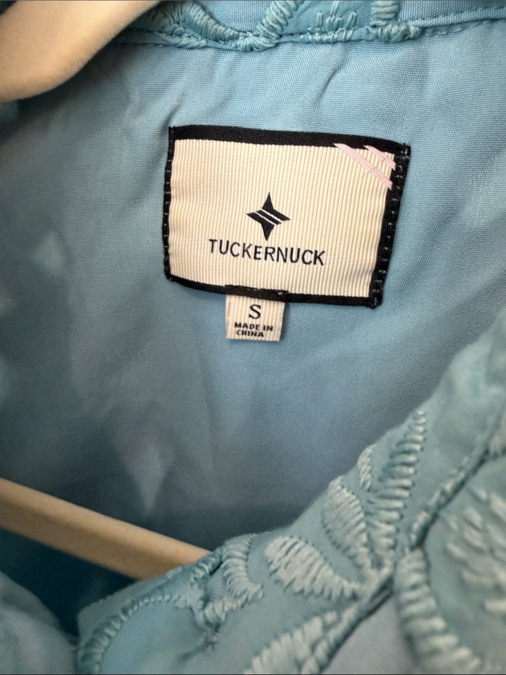 Tuckernuck aqua Floral Eyelet Collared Mini Dress - Picture 3 of 3